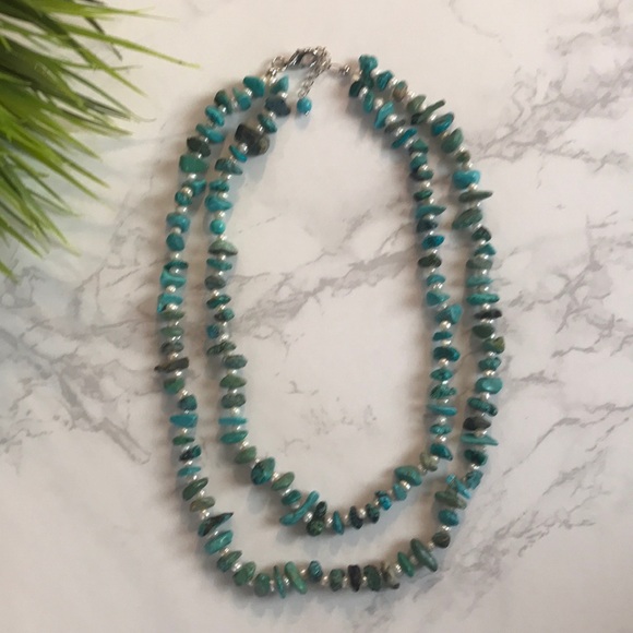 🆕Genuine Turquoise Necklace & Earrings - Picture 2 of 5